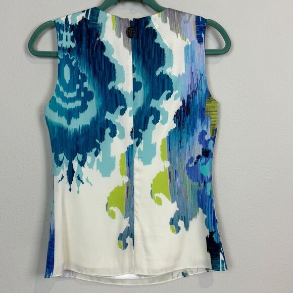 Elie Tahari Silk Watercolor Top XS - Picture 3 of 8